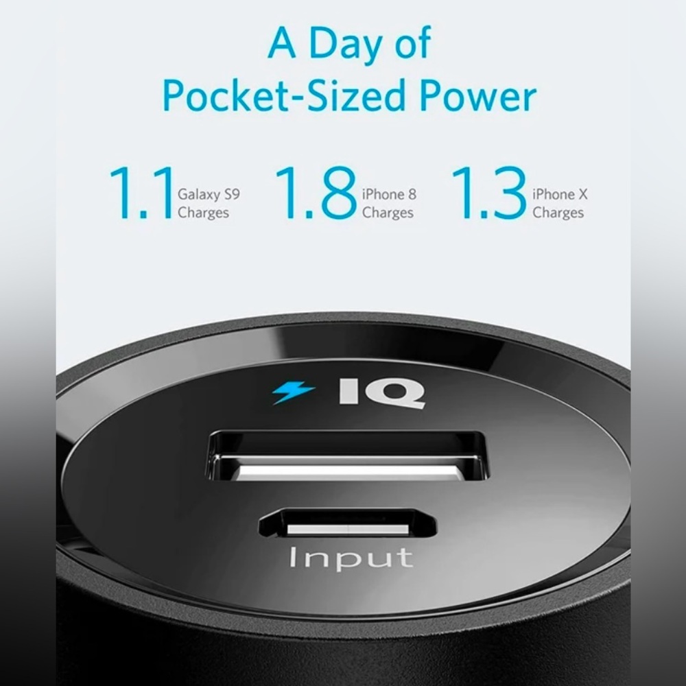 Anker PowerCore 5000 Portable Charger in Black-4.25 in